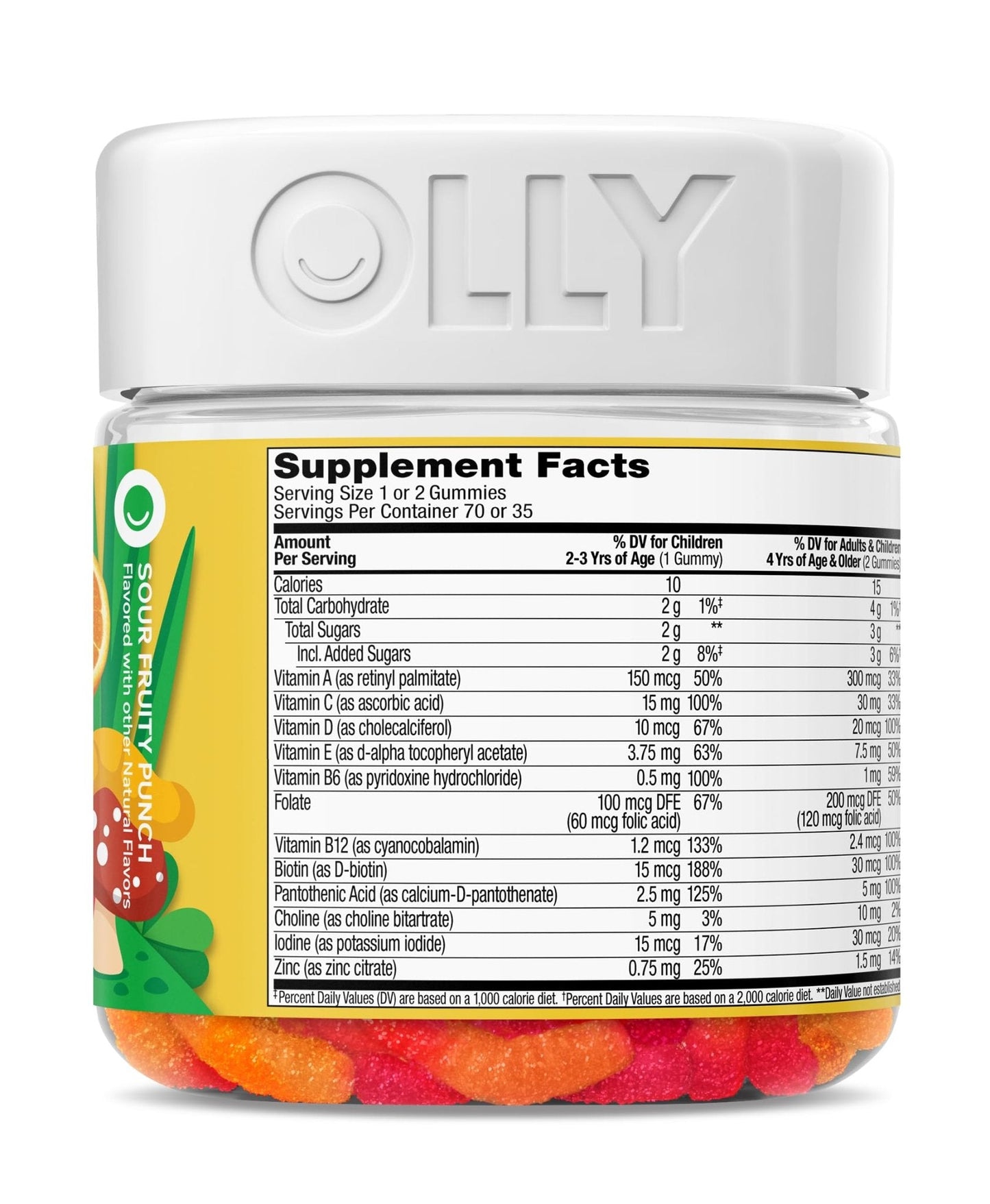 OLLY Kids Multivitamin Gummy Worms, Overall Health and Immune Support, Vitamins and Minerals A, C, D, E, Bs and Zinc, Chewable Supplement - Maple Wellness Supplements