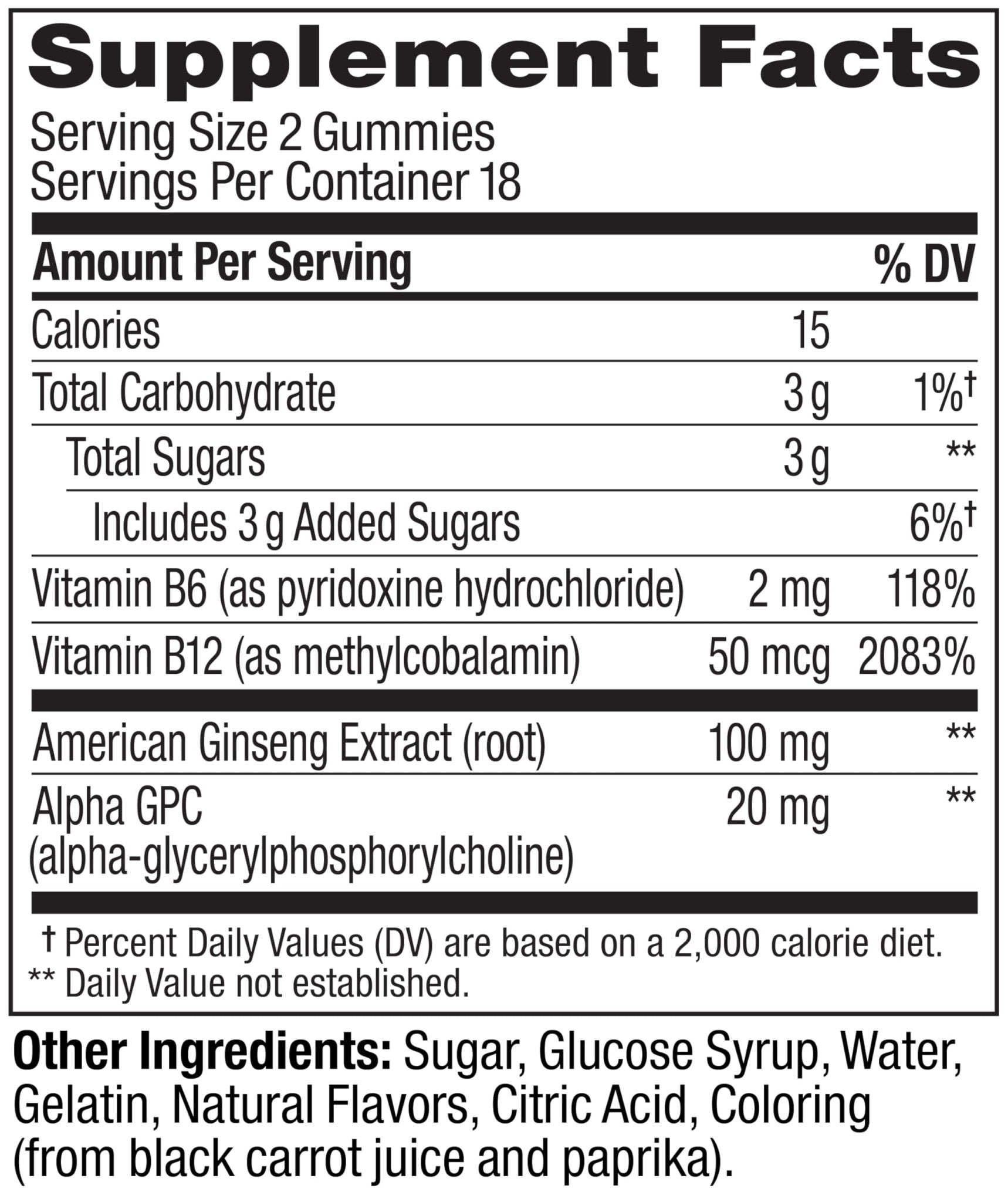 OLLY Laser Focus Gummy, Ginseng, Alpha GPC, B Vitamins, Berry Tangerine Flavor - 36 Count - Maple Wellness Supplements