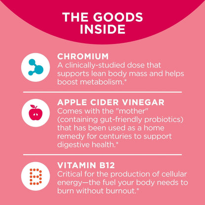 OLLY Metabolism Gummy Rings, Apple Cider Vinegar, Vitamin B12, Chromium, Energy - Maple Wellness Supplements