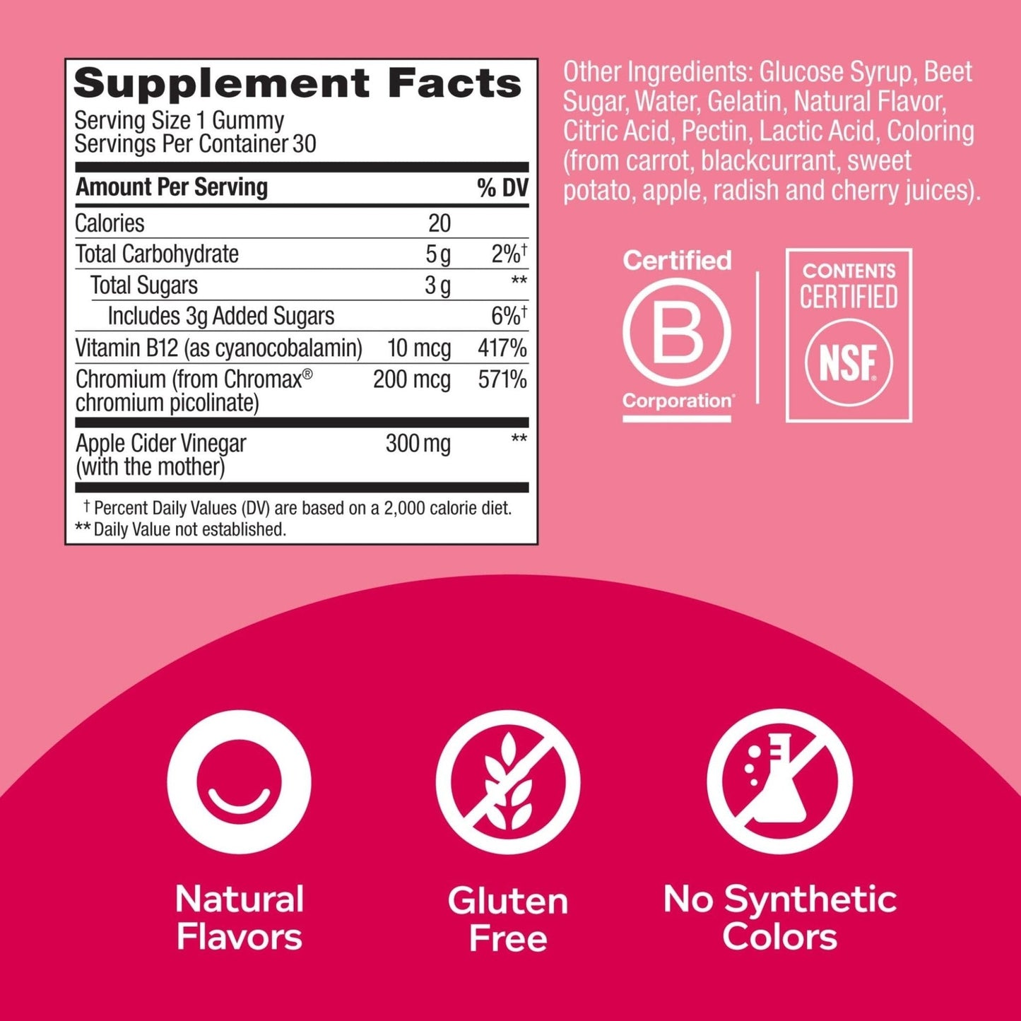 OLLY Metabolism Gummy Rings, Apple Cider Vinegar, Vitamin B12, Chromium, Energy - Maple Wellness Supplements