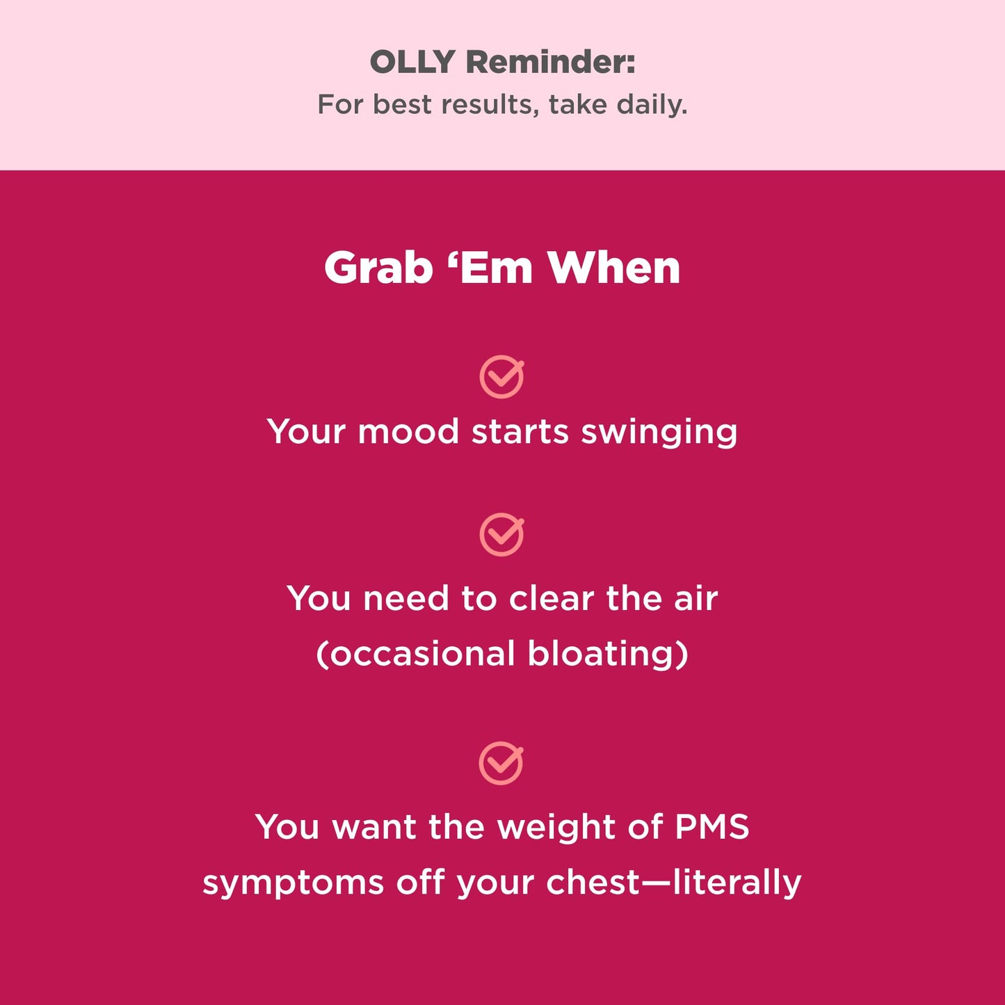 OLLY Period Hero Gummies, PMS Support Supplement,* Chasteberry, Vitamin B6, Calcium, Cran-Raspberry Flavor, 30 Day Supply - 60 Count - Maple Wellness Supplements