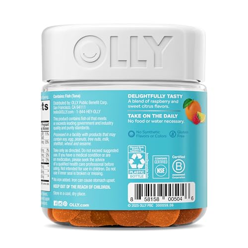 OLLY Prenatal Multivitamin Gummy, Supports Healthy Growth and Brain Development, Folic Acid, Vitamin D, Omega 3 DHA, Chewable Supplement - Maple Wellness Supplements