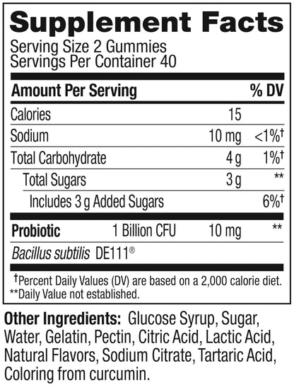 OLLY Probiotic Gummy, Immune and Digestive Support, 1 Billion CFUs, Chewable Probiotic Supplement, Mango, 25 Day Supply - 50 Count - Maple Wellness Supplements