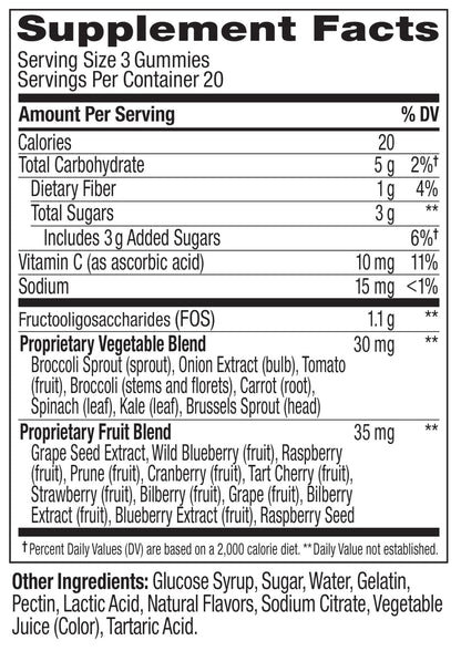 OLLY Supergood Superfoods Gummies, Supports Immune System & Digestive Health,* 15 Superfoods, Prebiotics, Vitamin C, Tropical Bliss Flavor - Maple Wellness Supplements