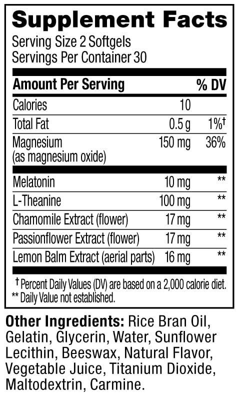 OLLY Ultra Strength Sleep Softgels, 10mg Melatonin, L-Theanine, Chamomile, Magnesium, Lemon Balm, Supports Deep Restful Sleep - Maple Wellness Supplements