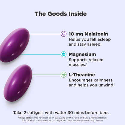 OLLY Ultra Strength Sleep Softgels, 10mg Melatonin, L-Theanine, Chamomile, Magnesium, Lemon Balm, Supports Deep Restful Sleep - Maple Wellness Supplements