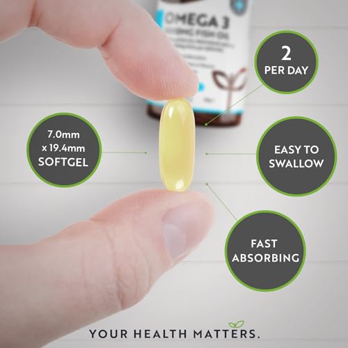 Omega 3 2000mg with 660mg EPA & 440mg DHA per Serving - 240 Softgel Capsules - Maple Wellness Supplements