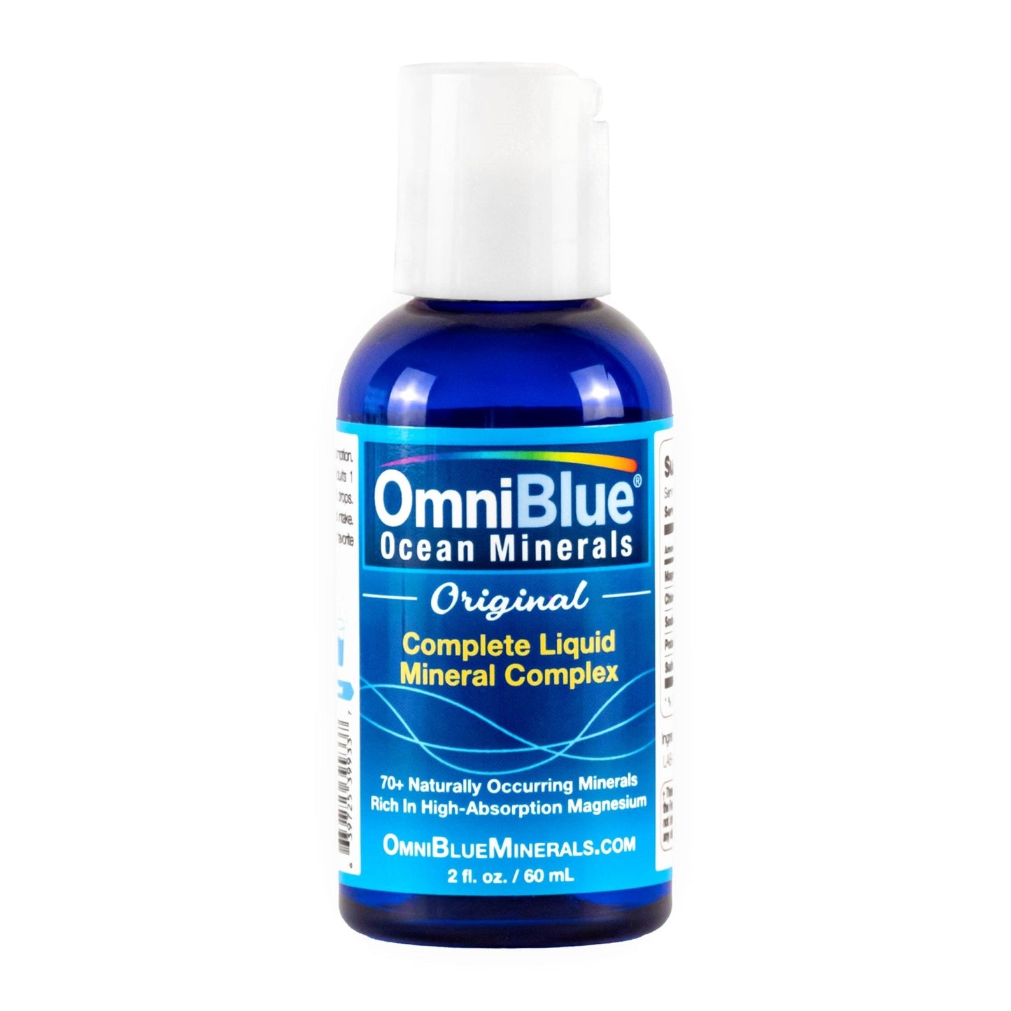 OmniBlue Ocean Minerals - 70+ Trace Minerals & Liquid Magnesium - Potassium, Chloride- Low Sodium - Natural Support for Sleep, Digestion, Regularity, Hydration & Electrolyte Balance (2 oz) - Maple Wellness Supplements