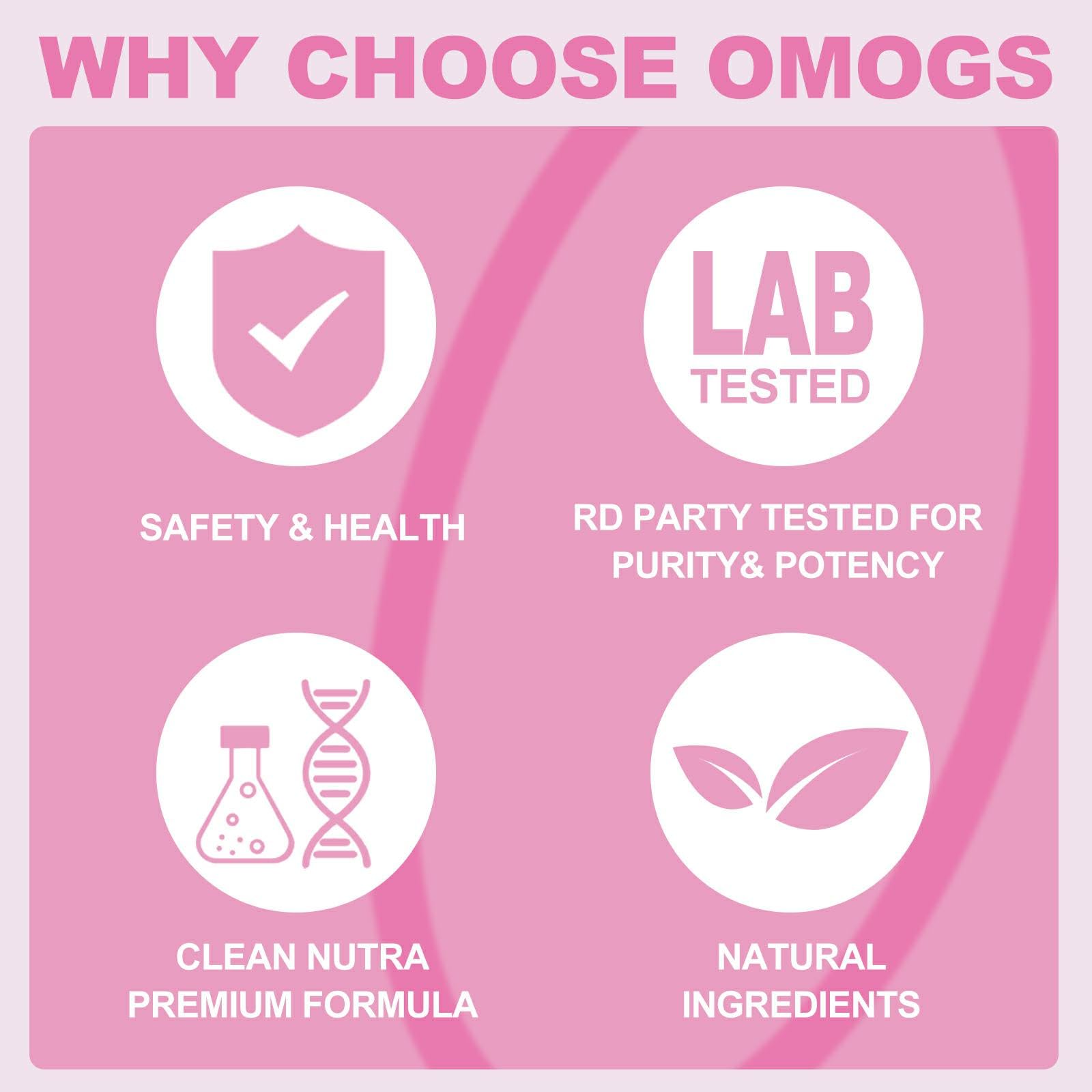 OMOGS Collagen Peptides Powder, with Prebiotics & Cranberry Extract -Hydrolyzed Collagen Peptides Support Hair, Skin, Nail, Bone & Digestive Health - Maple Wellness Supplements