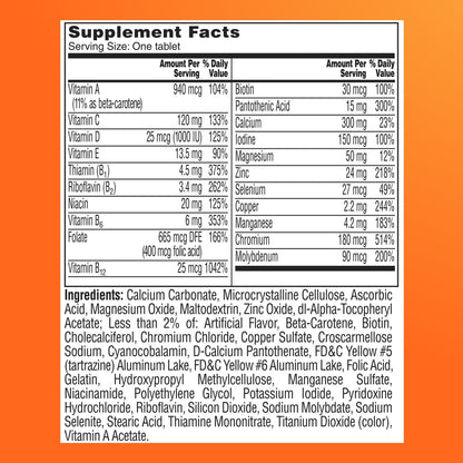 One A Day Multivitamin for Women 50 and Over Tablets, Womens Multivitamin 50 plus with Vitamins D, C, E, Zinc & Biotin, Daily Vitamins - Maple Wellness Supplements