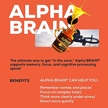 ONNIT Alpha Brain (60ct) - Over 1 Million Bottles Sold - Premium Nootropic Brain Supple - Maple Wellness Supplements