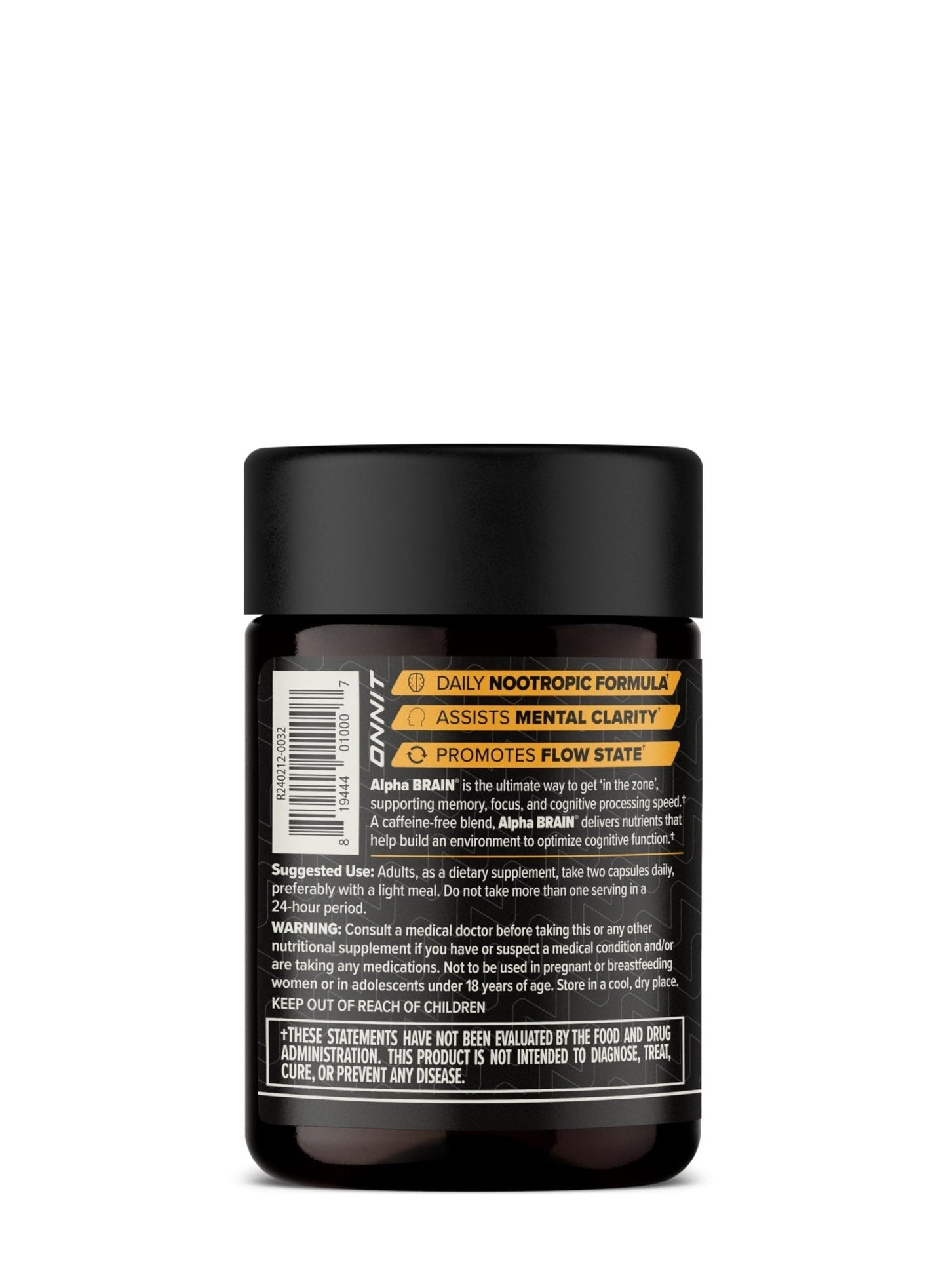 ONNIT Alpha Brain Capsules for Men & Women, IGEN Non-GMO Tested Memory, Focus & Mental Clarity Support with L-Theanine - Maple Wellness Supplements