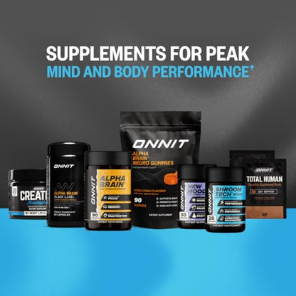 ONNIT Creatine Monohydrate Powder – IGEN™ Non-GMO Tested, 5g Premium Creatine for Muscle Strength, Power & Lean Mass, Supports Brain Health & Cellular Energy, Unflavored, 30 Servings, 5.29 oz 3-Pack - Maple Wellness Supplements