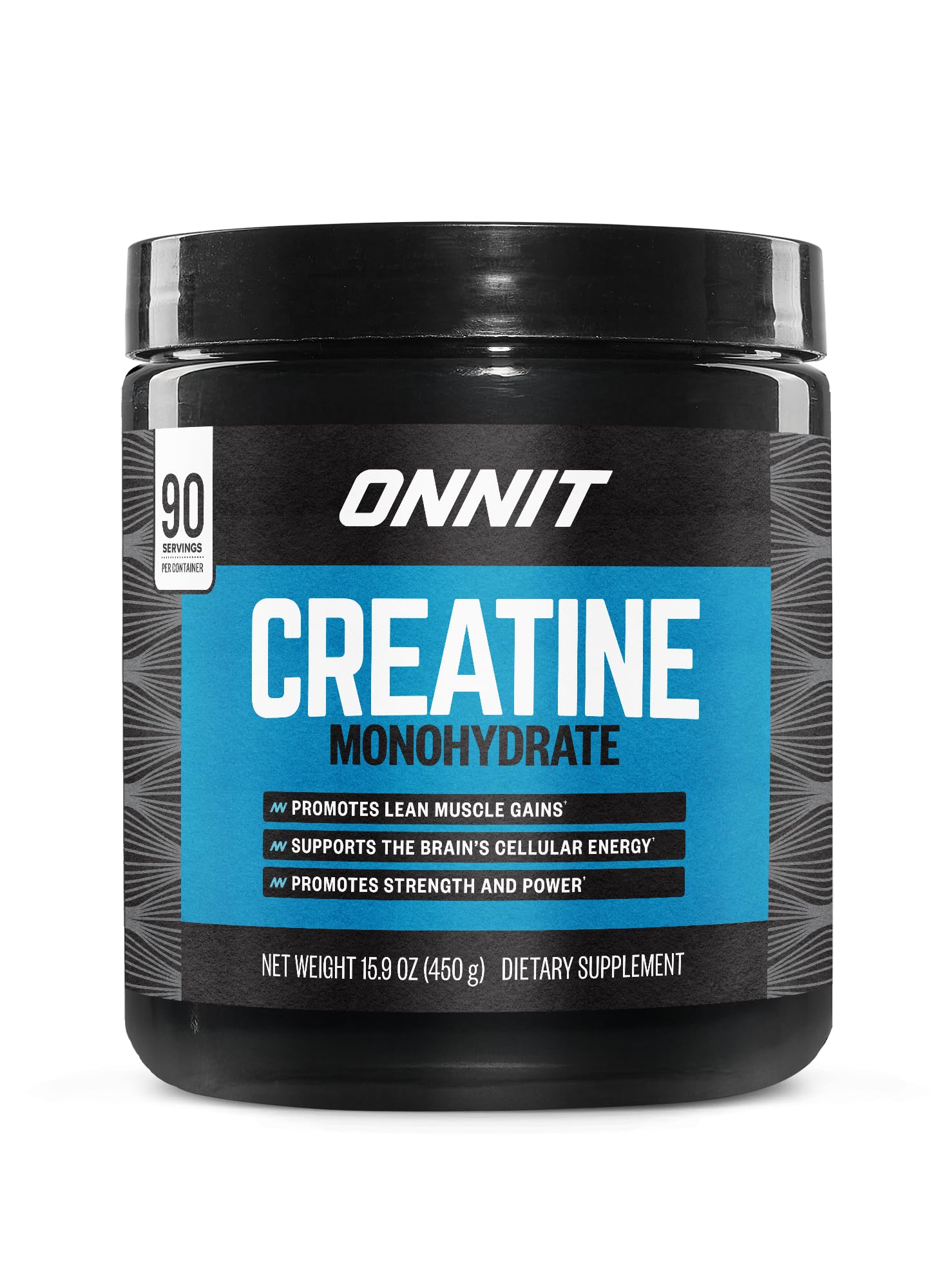 ONNIT Creatine Monohydrate Powder – Unflavored, 90-Serving Value Size – Supports Strength, Lean Muscle, and Brain Energy† – Keto Friendly, No Fillers, 90 Servings, 15.29 oz - Maple Wellness Supplements