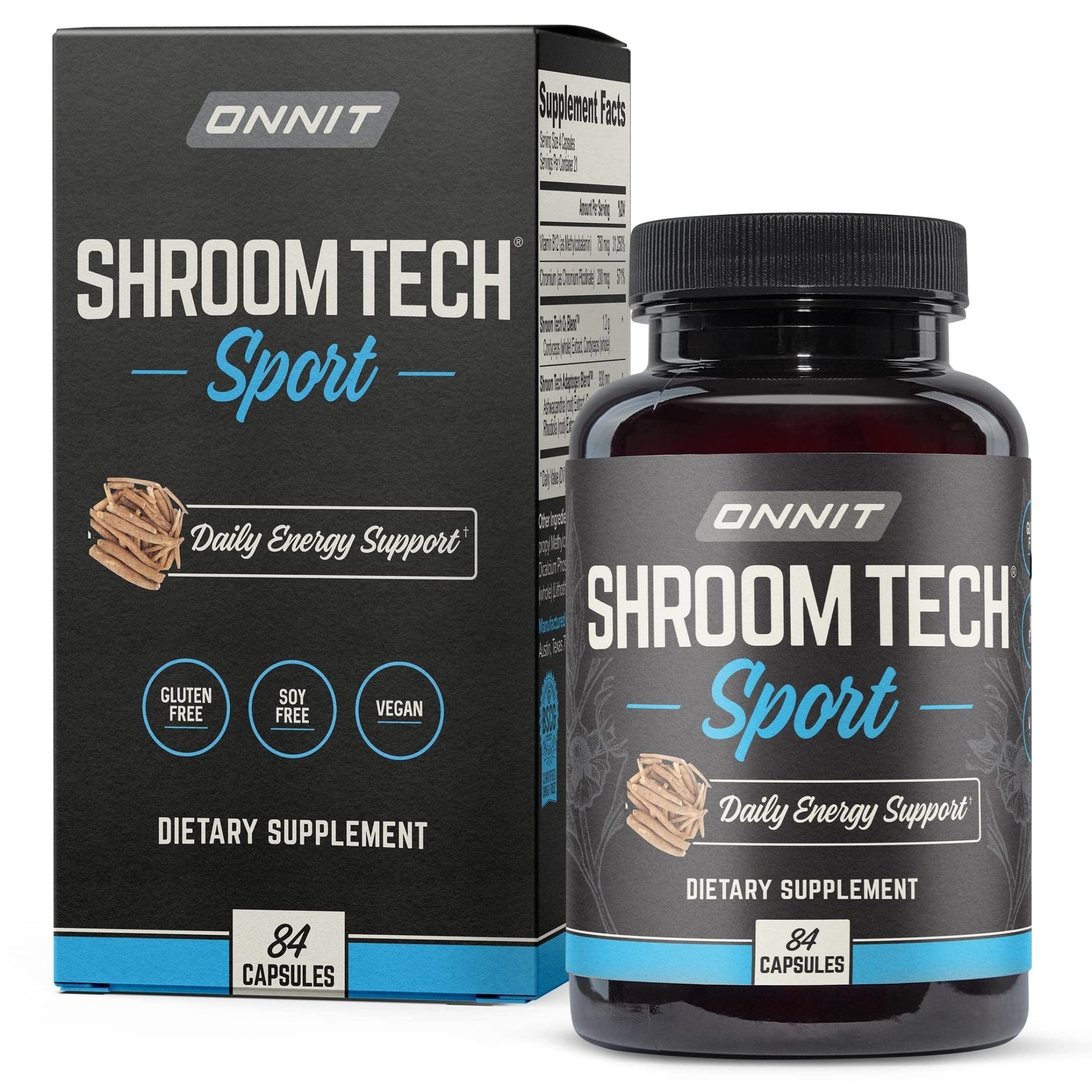 Onnit Shroom TECH Sport (84ct) | All Natural Pre-Workout Supplement with Ashwagandha - Maple Wellness Supplements