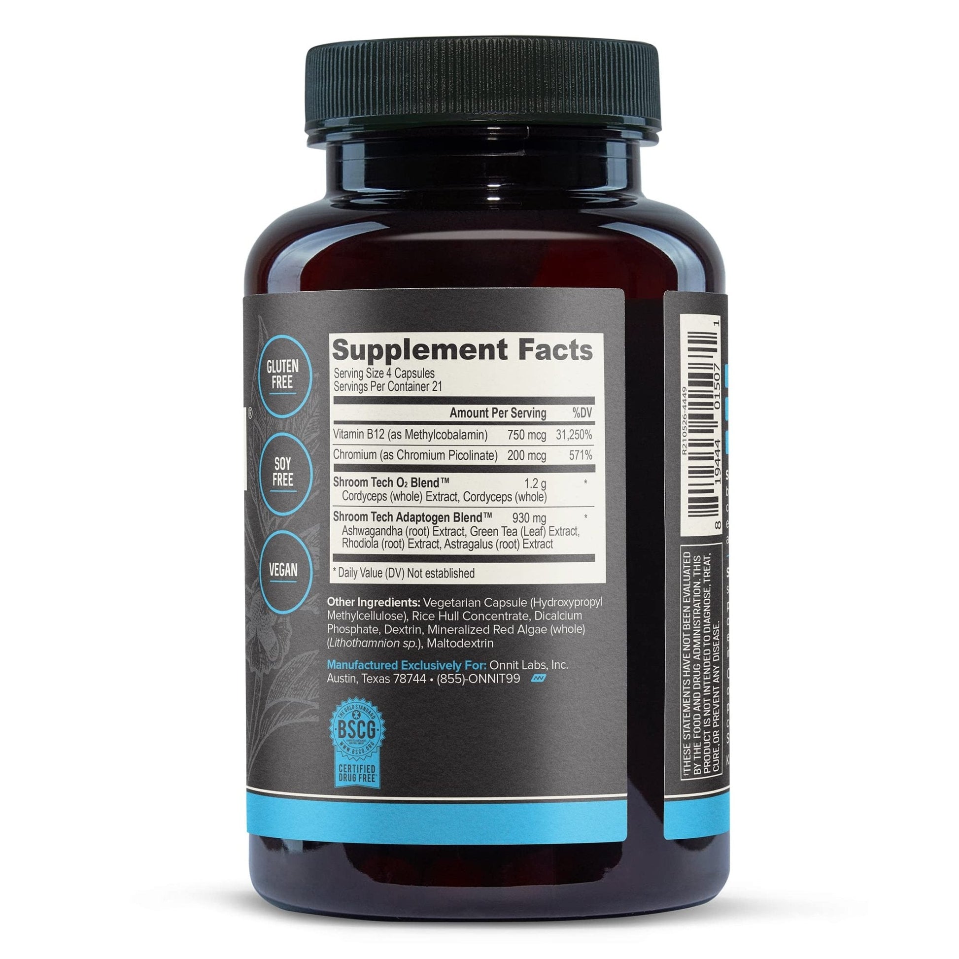 Onnit Shroom TECH Sport (84ct) | All Natural Pre-Workout Supplement with Ashwagandha - Maple Wellness Supplements