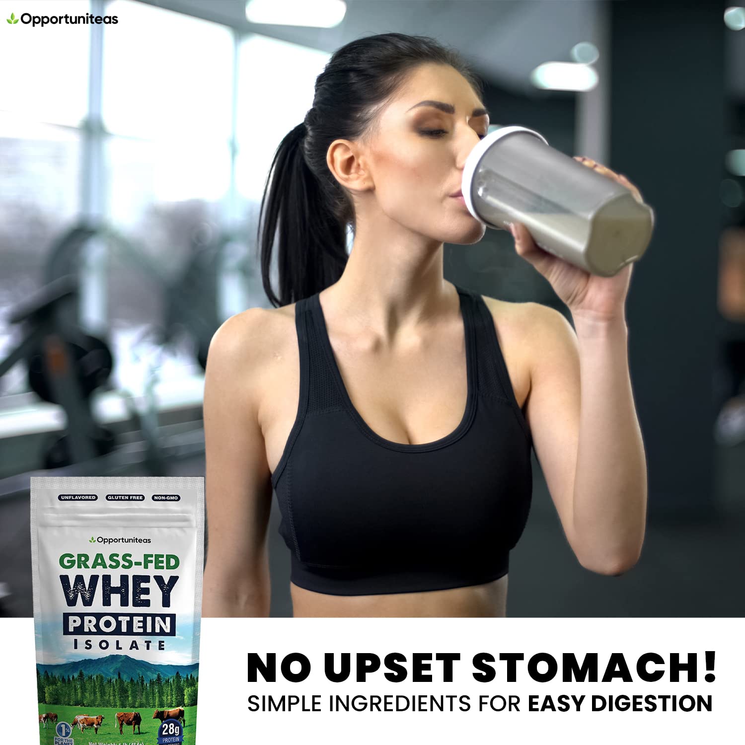 Opportuniteas Grass Fed Whey Protein Isolate Powder - Unflavored Whey Protein Isolate - Maple Wellness Supplements