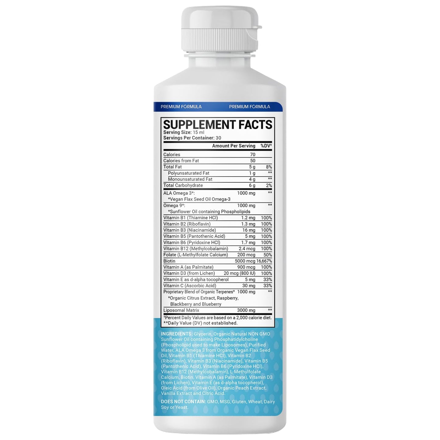 oppuland - Men's Multivitamin - Liquid Supplement - Liposomal Delivery - Daily Multi Vitamin with Biotin B Complex Omega-3 - Hair & Nail Support Vitamin - Maple Wellness Supplements