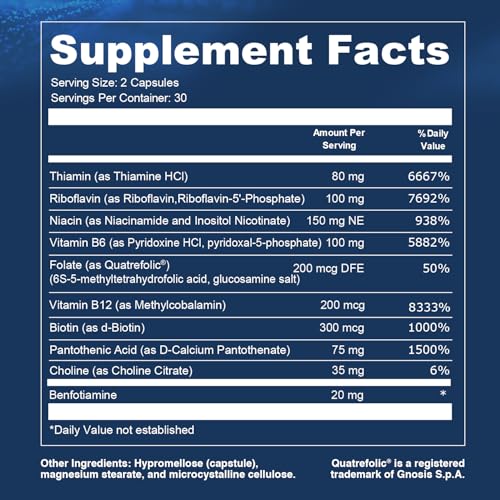 Opti + Homocysteine Capsules | Daily Brain and Heart Health Supplements* | Brain Supplement with Methylcobalamin & Methylfolate | 60 capsules/30 Servings - Maple Wellness Supplements