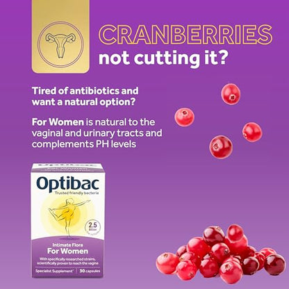 Optibac Probiotics for Women - Vegan Probiotic Supplement, Scientifically Formulated - Maple Wellness Supplements