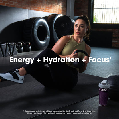 Optimum Nutrition Amino Energy Powder Plus Focus, with BCAA, Electrolytes, and Caffeine, Grape, 30 Servings (Packaging May Vary) - Maple Wellness Supplements