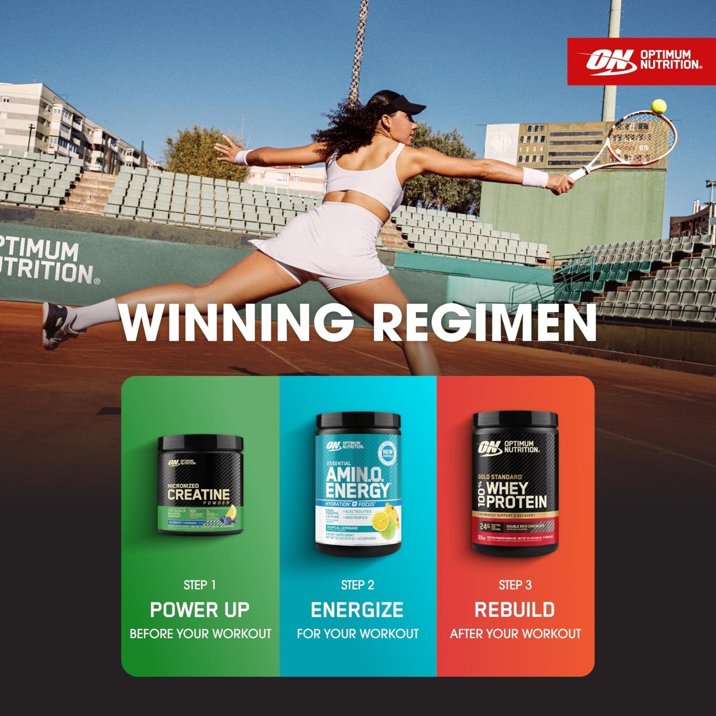 Optimum Nutrition Amino Energy Powder Plus Focus, with BCAA, Electrolytes, and Caffeine, Tropical Lemonade, 30 Servings (Packaging May Vary) - Maple Wellness Supplements