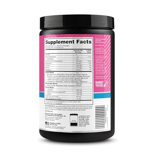 Optimum Nutrition Amino Energy Powder Plus Focus, with BCAA, Electrolytes, and Caffeine, Watermelon, 30 Servings (Packaging May Vary) - Maple Wellness Supplements