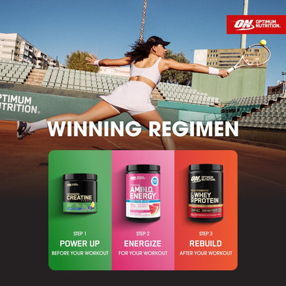 Optimum Nutrition Amino Energy Powder Plus Focus, with BCAA, Electrolytes, and Caffeine, Watermelon, 30 Servings (Packaging May Vary) - Maple Wellness Supplements