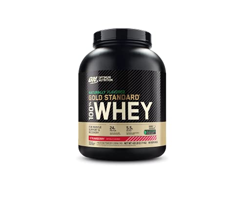 Optimum Nutrition Gold Standard 100% Whey Protein Powder, Naturally Flavored Strawberry - Maple Wellness Supplements