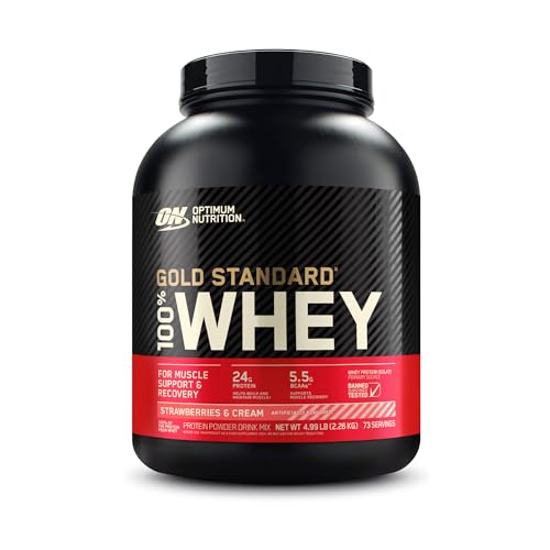 Optimum Nutrition Gold Standard 100% Whey Protein Powder, Strawberries & Cream - Maple Wellness Supplements