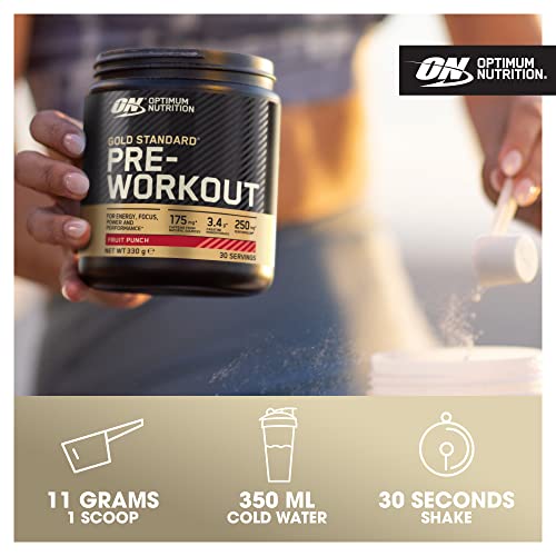 Optimum Nutrition Gold Standard Pre Workout Watermelon Flavoured Powder, 330g - Maple Wellness Supplements