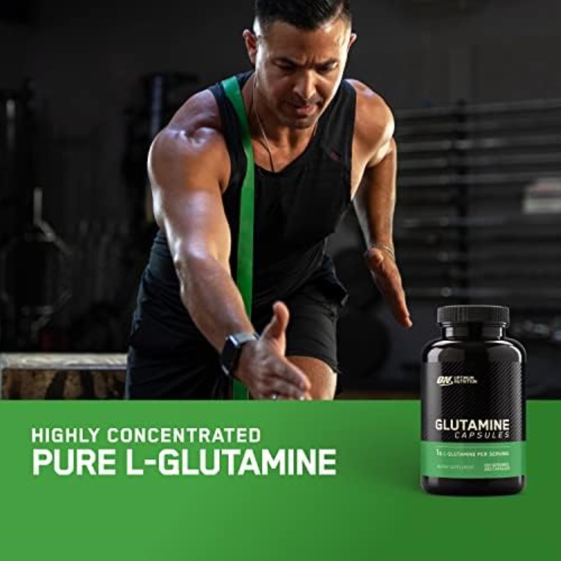 Optimum Nutrition L-Glutamine Muscle Recovery Capsules, 1000mg, 240 Count (Package May Vary) - Maple Wellness Supplements