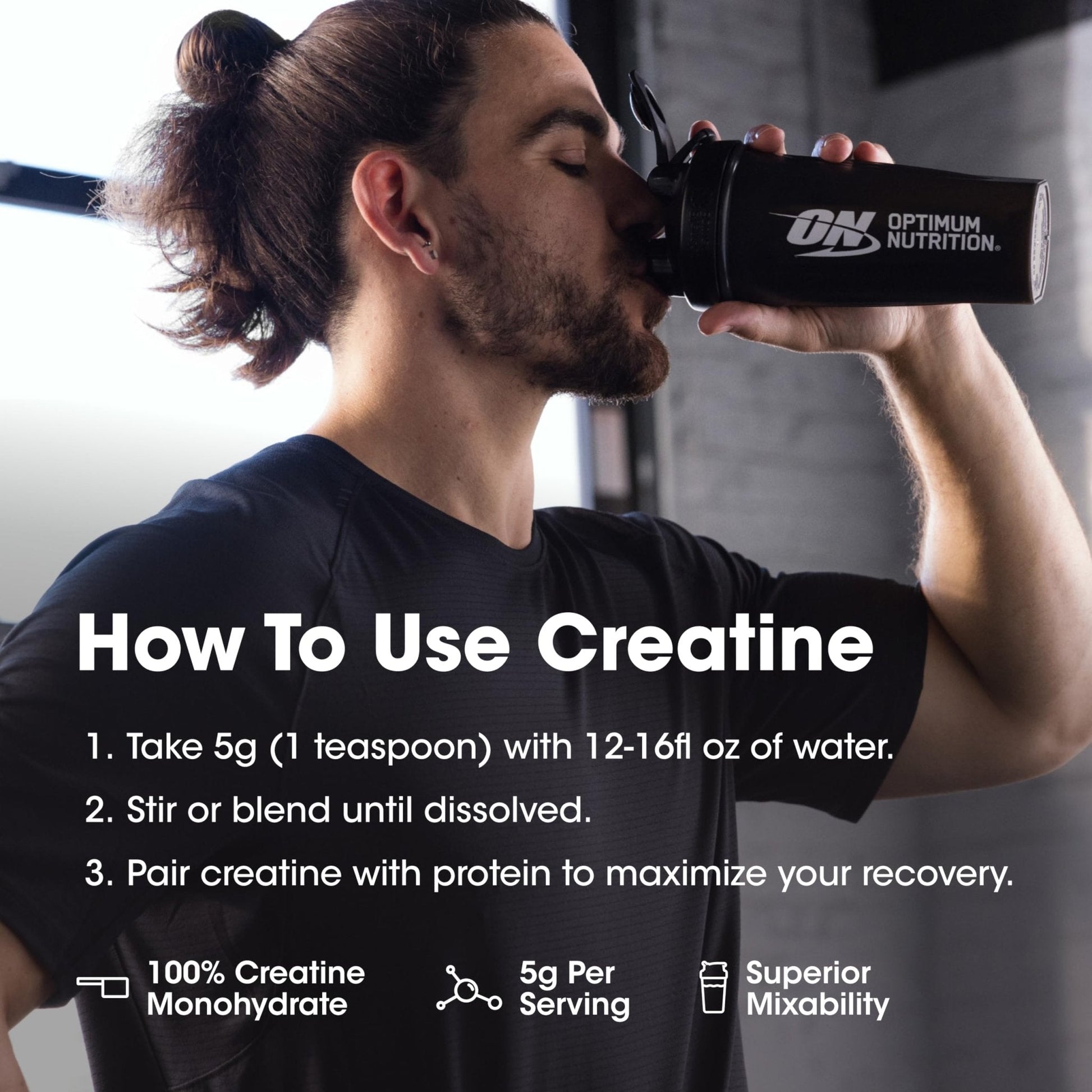 Optimum Nutrition Micronized Creatine Monohydrate Powder, Unflavored, 120 Servings, 600 Grams (Packaging May Vary) - Maple Wellness Supplements