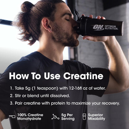 Optimum Nutrition Micronized Creatine Monohydrate Powder, Unflavored, 120 Servings, 600 Grams (Packaging May Vary) - Maple Wellness Supplements