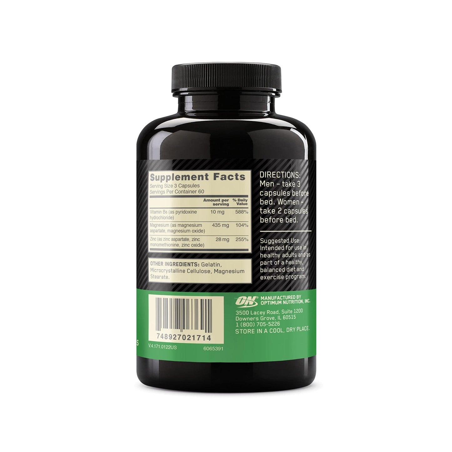 Optimum Nutrition Muscle Recovery and Endurance Supplement for Men and Women, Zinc and Magnesium Supplement, 180 Count - Maple Wellness Supplements