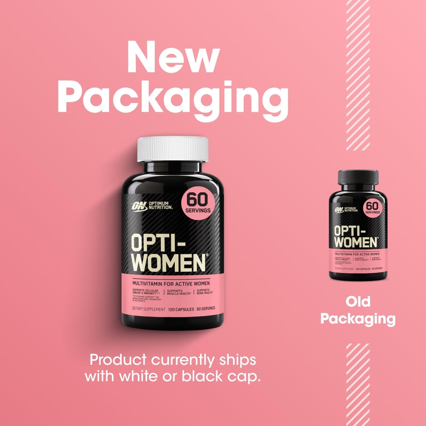 Optimum Nutrition Opti-Women, Vitamin C, Zinc and Vitamin D for Immune Support Womens Daily Multivitamin Supplement with Iron, Capsules, 120 Count - Maple Wellness Supplements