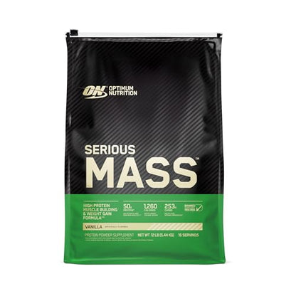 Optimum Nutrition Serious Mass Weight Gainer Protein Powder Vitamin C Zinc and Vitamin - Maple Wellness Supplements
