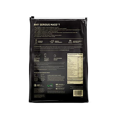 Optimum Nutrition Serious Mass Weight Gainer Protein Powder, Vitamin C, Zinc and Vitamin - Maple Wellness Supplements