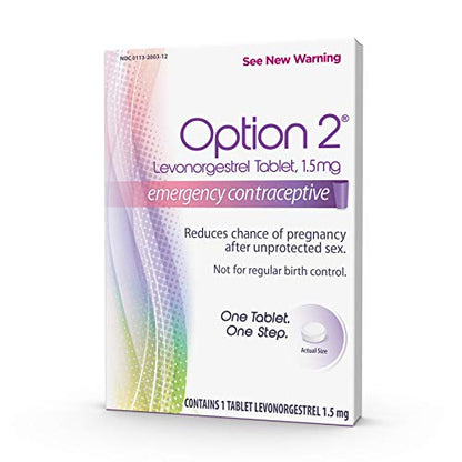 Option 2, Compare to Plan B | Emergency Contraceptive | Morning After Pill, 1 Tablet - Maple Wellness Supplements