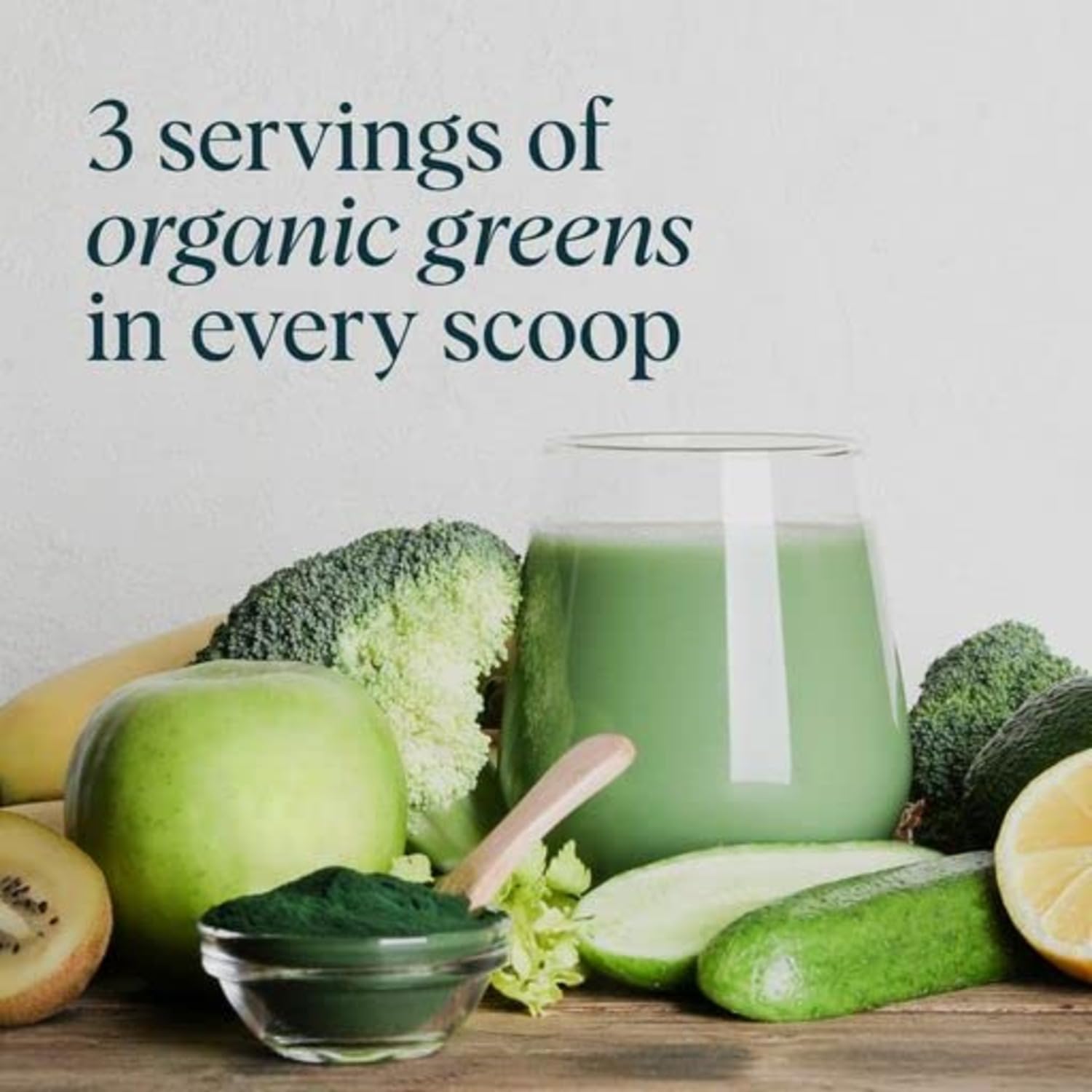 Ora Organic Greens Powder - Vegan, Gluten-Free, Organic Super Greens Drink for Energy and Detox | Antioxidants & Adaptogenic Herbs | 20+ Superfood Greens Blend - Citrus Flavor, 30 Servings - Maple Wellness Supplements