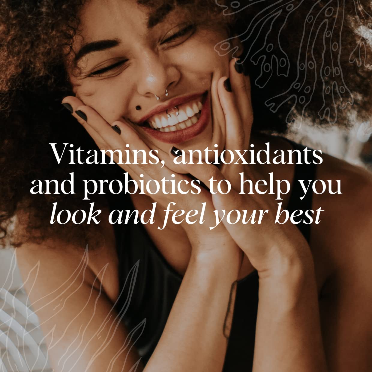 Ora Organic Hair, Skin, and Nails Support- BeYouTiful - Beauty Supplement with B Vitamins and Algae Extracts for Healthy Hair and Skin - 60 Vegan Capsules - Maple Wellness Supplements