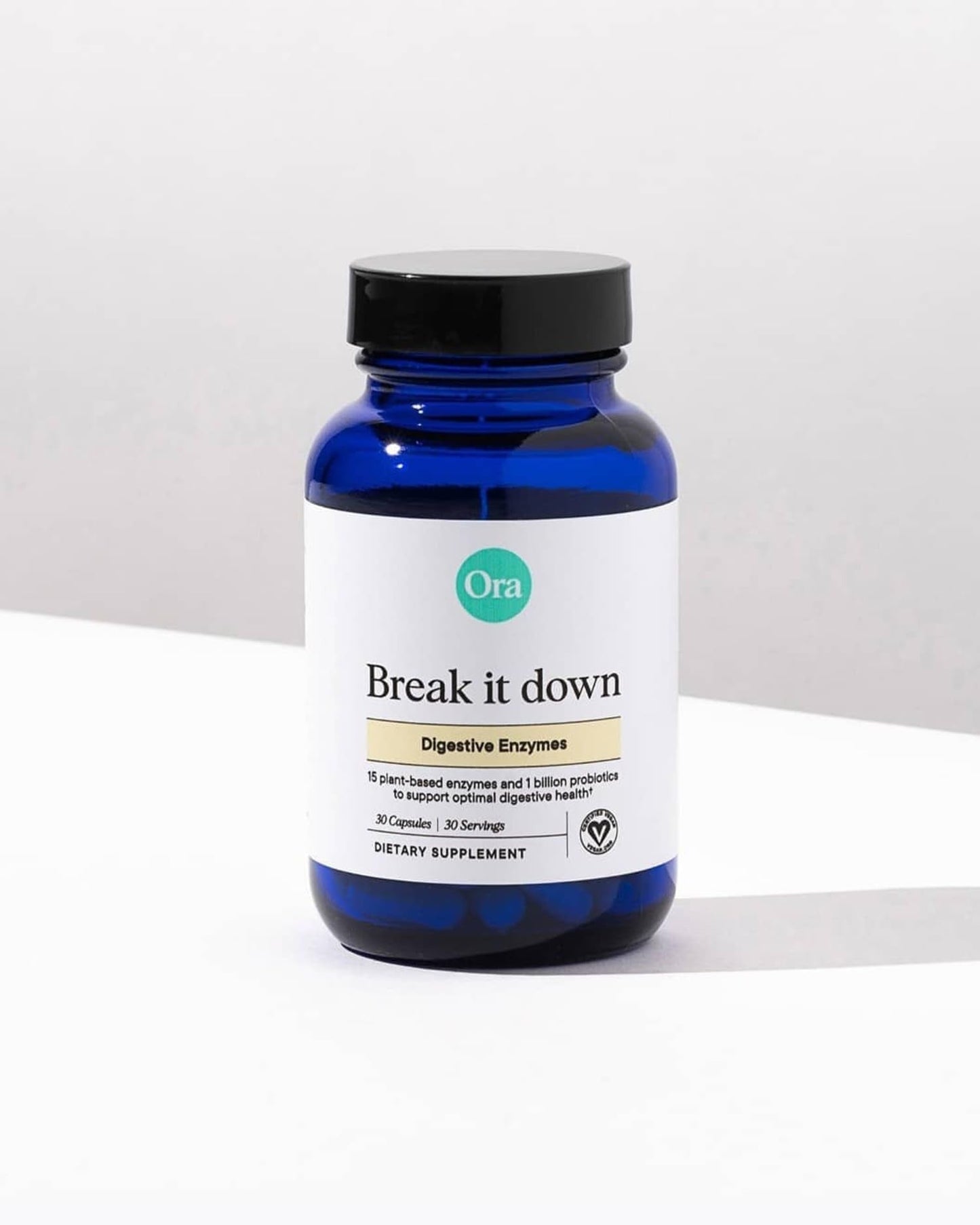 Ora Organic Multi-Enzyme Supplement - Vegan, Gluten Free Enzymes for Digestion with Probiotics for Gut Health, Bloating, Constipation and Gas Relief - 30 Easy to Swallow Capsules - Maple Wellness Supplements