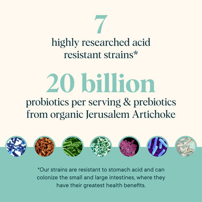 Ora Organic Prebiotic and Probiotic Powder Supplement - 20 Billion Probiotics, 7 Strains for Best Prebiotic Powder, Non-GMO, Probiotics for Women, Men & Kids - Maple Wellness Supplements