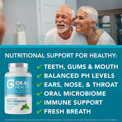 Oral Probiotics for Mouth Bad Breath Treatment for Adults: Dentist Formulated Advanced - Maple Wellness Supplements
