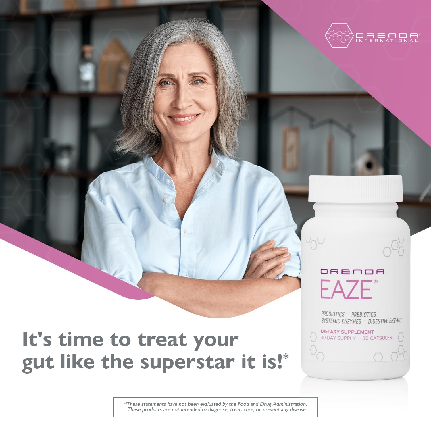 Orenda Eaze®: Gut Wellness Capsules | 6-in-1 Digestive Support with Probiotics, Endospores, Peptizyme-SP EN, Prebiotics, and Digestive Enzymes - Maple Wellness Supplements