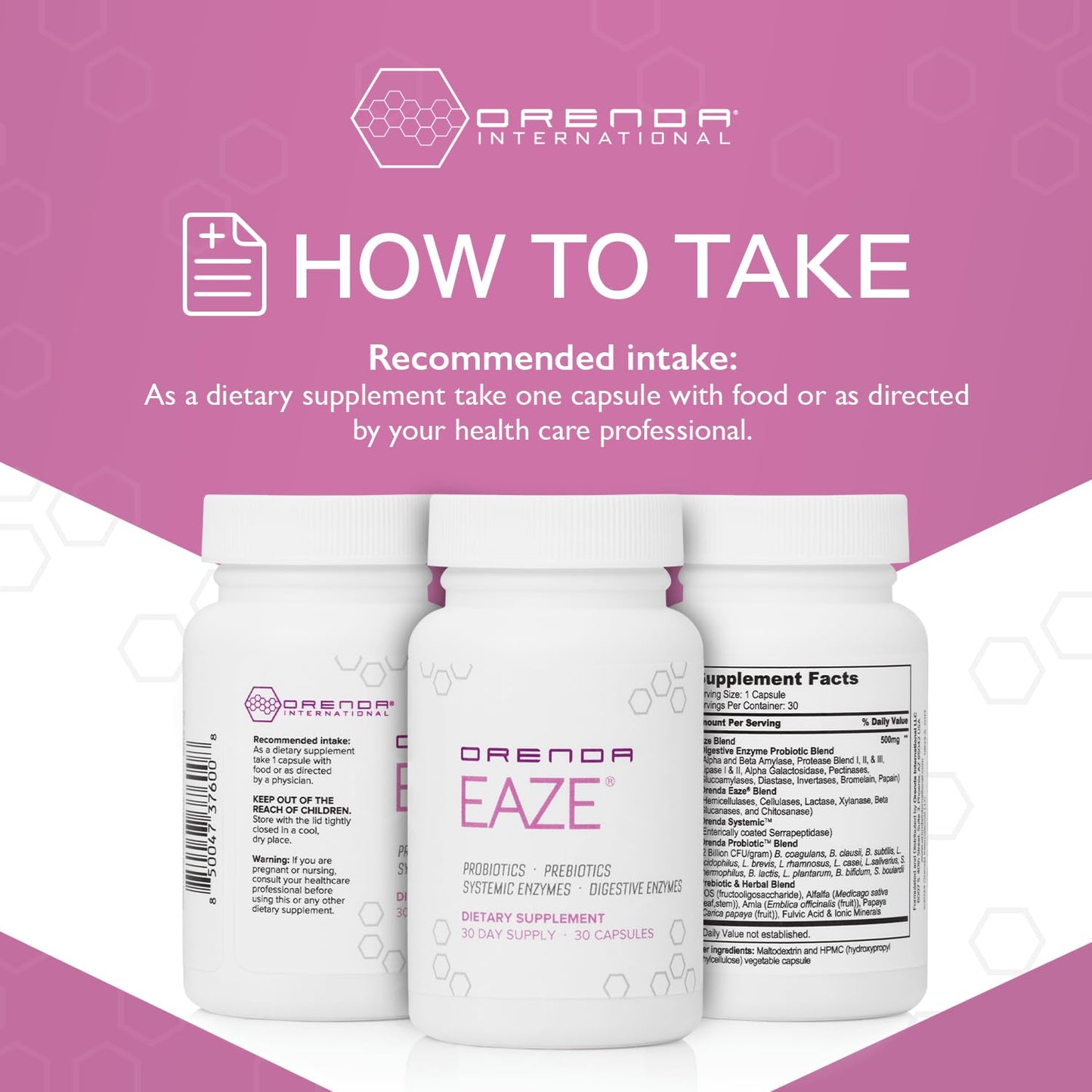 Orenda Eaze®: Gut Wellness Capsules | 6-in-1 Digestive Support with Probiotics, Endospores, Peptizyme-SP EN, Prebiotics, and Digestive Enzymes - Maple Wellness Supplements