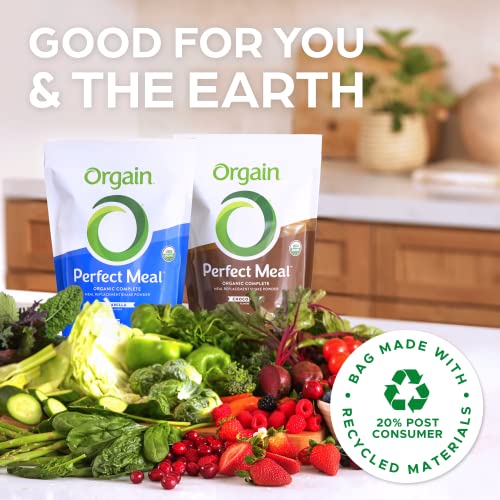 Orgain Organic Perfect Meal Replacement Protein Powder, Vanilla - 25g Plant Based Protein - Maple Wellness Supplements