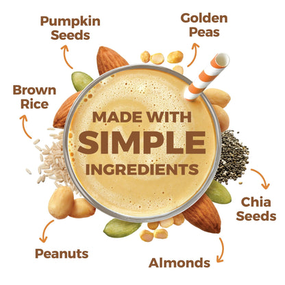 Orgain Organic Simple Vegan Protein Powder, Peanut Butter - 20g Plant Based Protein, With less Ingredients, No Artificial Sweeteners, Gluten Free, No Dairy or Lactose, 1.25 lb (Packaging May Vary) - Maple Wellness Supplements