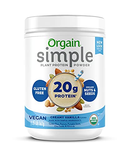 Orgain Organic Simple Vegan Protein Powder, Vanilla - 20g Plant Based Protein - Maple Wellness Supplements