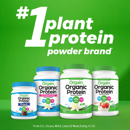 Orgain Organic Simple Vegan Protein Powder, Vanilla - 20g Plant Based Protein, Made with less Ingredients, No Artificial Sweeteners, Gluten Free, No Dairy or Lactose, 1.25 lb (Packaging May Vary) - Maple Wellness Supplements